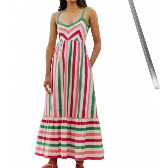 PINK CITY PRINTS Dresses & Skirts - NEW PINK CITY PRINTS puglia dress in watermelon stripe